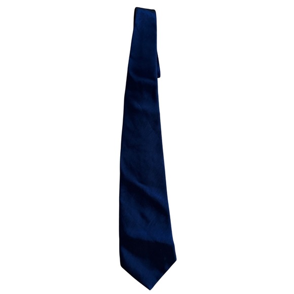 Kai Long Hand Made Silk Long Necktie Handmade Dark Blue Woven Business Formal‎ - Picture 1 of 5